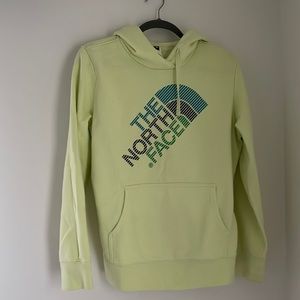 North Face large hoodie lighter lime green